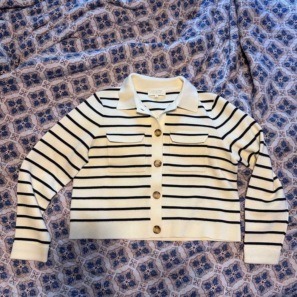 Sezane Betty striped cardigan sz small
